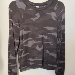 Athleta Girl black camo long sleeve shirt. Size xl